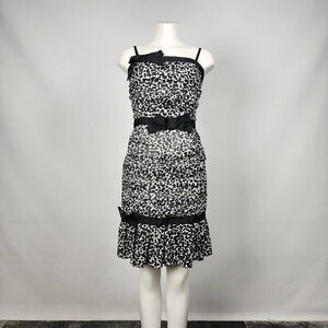 Moschino Black Cotton Animal Print Dress Size 10